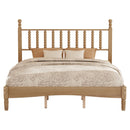 Queen Size Wood Platform Bed with Gourd Shaped Headboard