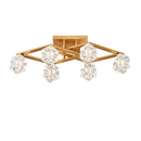 6 Light Crystal Ceiling Light For Dining Room, Modern Ceiling Lamp With Light Fixture For Entryway, Lobby, Kitchen, Bedroom, Living Room, Conference Room, (6*G9 Bulbs Included) by HouseOfZazla