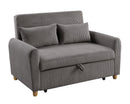 Justine - Convertible Sleeper Loveseat - Brown by HouseOfZazla