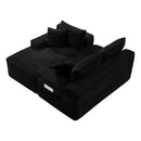 106.3" U-Shaped Cloud Sectional Sofa with Deep Seat by HouseOfZazla