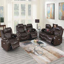 Power Motion Living Room Set With USB Port, Adjustable Headrest, Cup Holder by HouseOfZazla