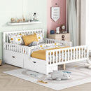 Platform Bed With Guardrails On Both Sides And 2 Storage Drawers by HouseOfZazla
