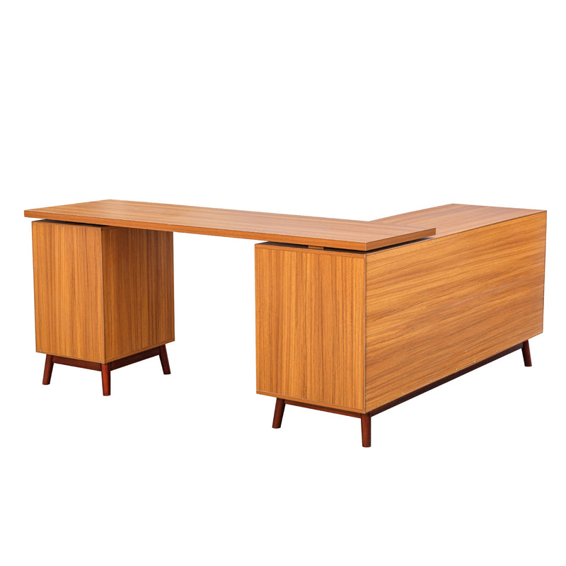 Walker Edison | Modern L-shaped 66" Desk with Storage