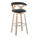 Gardenia - Contemporary Fixed Height Barstool With Swivel With Round Footrest (Set of 2) by HouseOfZazla