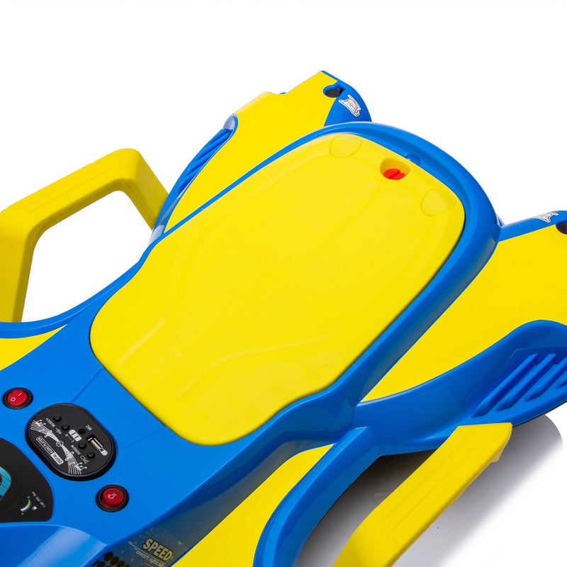 24V Kids Ride On Electric scooter w/ helmet knee pads,24v ride on toy for kids,Spray function,2WD 400w wheel-hub motor,5.59-6.84MPH,Gravity Steering,Use for 1-2 hours,Exercise your child age 6+.