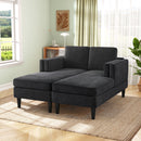Chaise Lounge Sofa Bed With Dual Layer Armrests for Living Room by HouseOfZazla