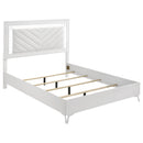 Cassia 4-piece Queen LED Bedroom Set White High Gloss