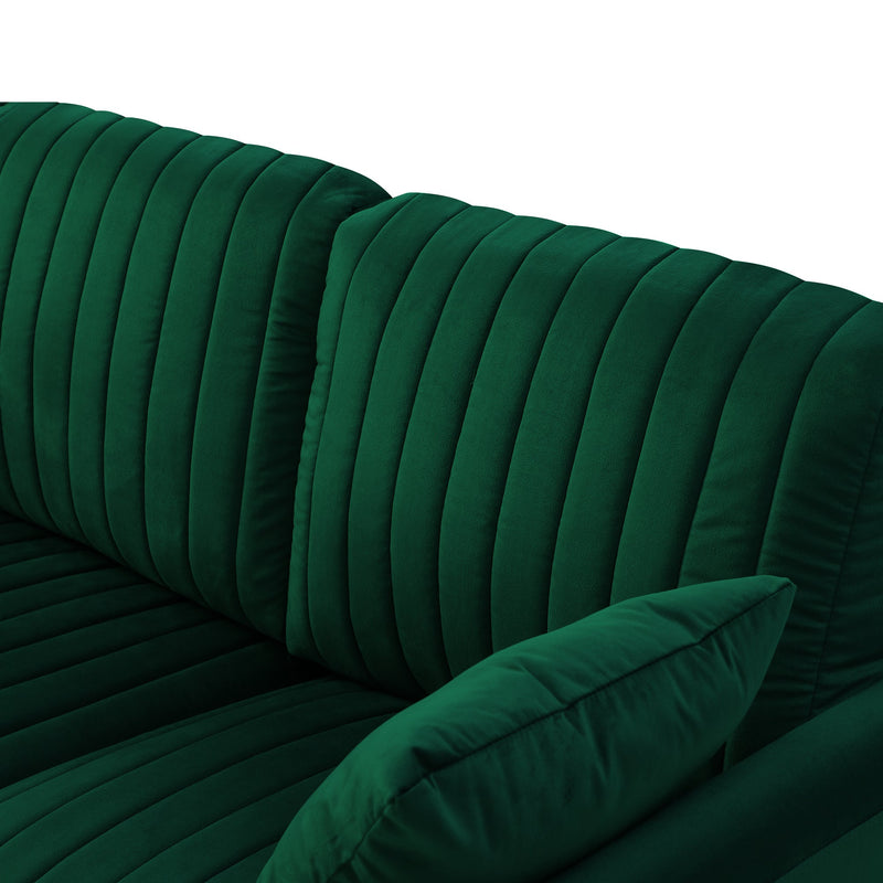 Walker Edison | Velvet Loveseat Elegant Sofa