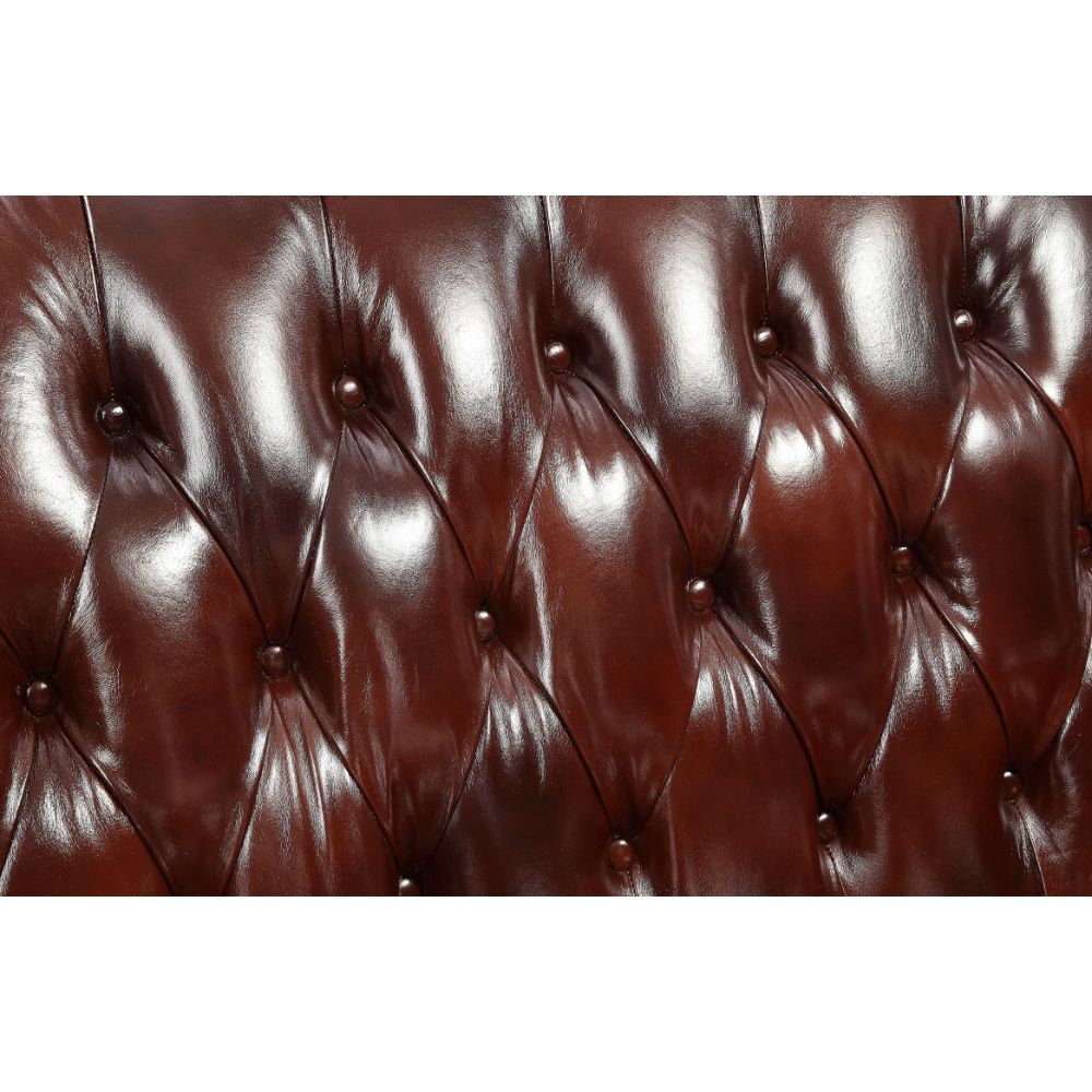 Eustoma - Chair - Cherry Top Grain Leather Match & Walnut, photo 3 of 6