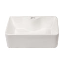 Modern Ceramic Rectangular Vessel Bathroom Sink With Sleek Design by HouseOfZazla