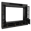 Wall Unit Entertainment Center With Bookshelves For TVs Up to 80" by HouseOfZazla