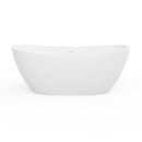 73 Inch Artificial Stone Solid Surface Freestanding Bathroom Bathtub