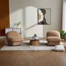 Pumpkin Shaped Swivel Accent Chair, 360 Degree Rotation For Living Room by Unique Piece Furniture