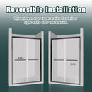 56-60"x74" Aluminum Frame Double Sliding Shower Door