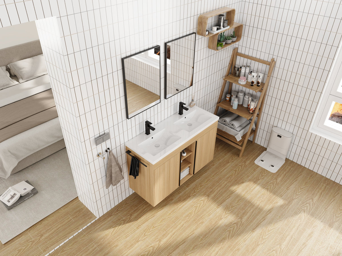 48" Freestanding Bathroom Vanity With Resin Double Sink, photo 3 of 10