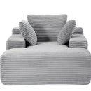 Oversized Chaise Lounge Chair Cozy Cloud Couch With 3 Throw Pillows And Wide Armrest by HouseOfZazla