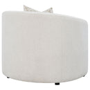 Rory - Sloped Arms Chair With Pillow - White by HouseOfZazla