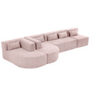 Upholstered Sofa Free Combined Sofa Couch With 2 Chaise Lounge And Five Back Pillows For Living Room by HouseOfZazla