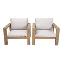 Stylish Outdoor Chair Set With Cushions For Garden (Set of 2)