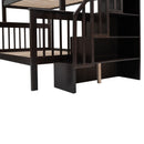 Stairway Bunk Bed With Storage And Guard Rail For Bedroom by HouseOfZazla