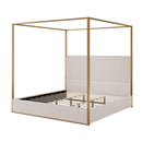 Luxury Canopy Bed With Upholstered Headboard