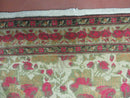 5' X 6' Antique Handmade India Floral Oriental Wool Rug Roses Flowers Traditional Contemporary Design