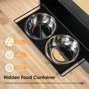 Feeding Station with 1 Storage Cabinet Black