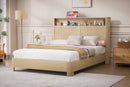 Queen Size Bed Frame With Storage Headboard