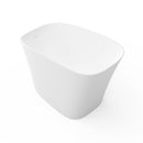 51-Inch Freestanding Solid Surface Deep Soaking Bathroom Bathtub with Seat