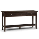 Acadian - Wide Console Sofa Table - Brunette Brown by HouseOfZazla