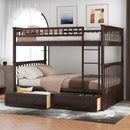 Bunk Bed With Drawers, Convertible Design by Unique Piece Furniture