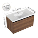 Bathroom Vanity Set With Resin Countertop Sink And 2 Doors, Engineered Wood by HouseOfZazla