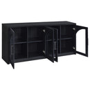Riva 4-door Dining Sideboard Buffet Storage Credenza Black