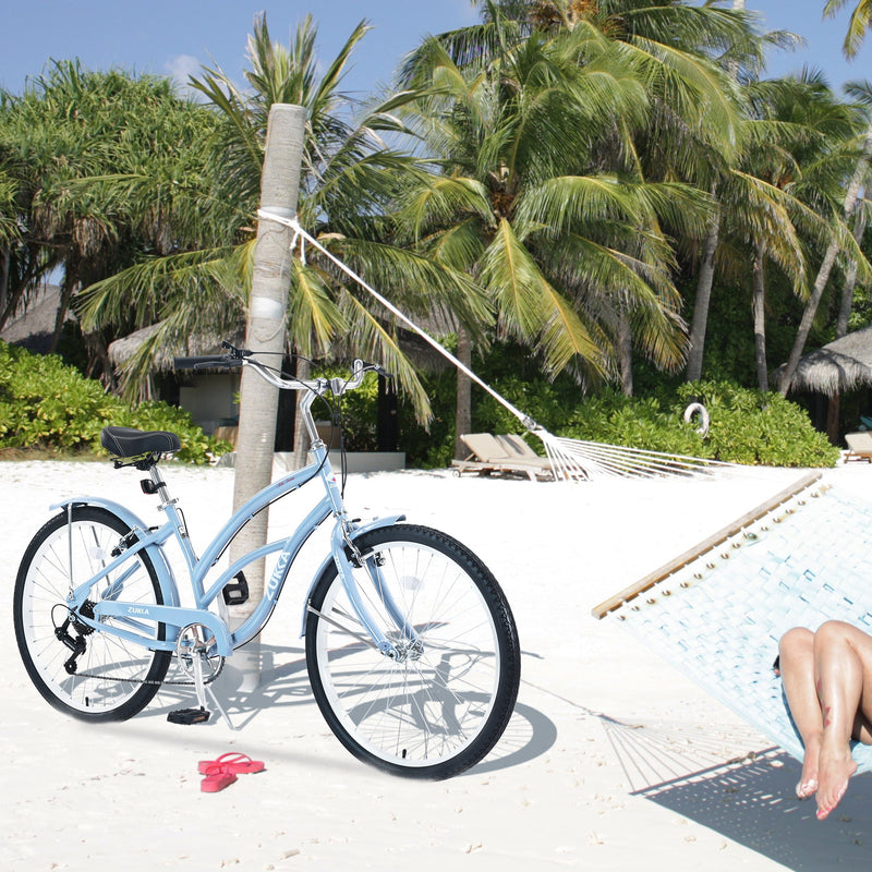7 Speed Bicycles, Multiple Colors 26"Inch Beach Cruiser Bike
