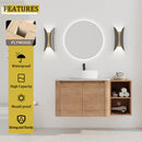 42" Wall-Mounted Bathroom Vanity With Ceramic Art Sink