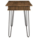 Sheeran 47-inch Writing Desk with Storage Rustic Amber