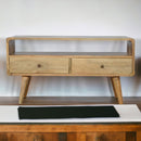 Solid Wood Curved Media Unit by HouseOfZazla