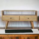 Solid Wood Curved Media Unit by Unique Piece Furniture