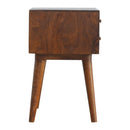Inlay Geo Brass Bedside Table - Chestnut by HouseOfZazla