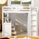 Loft Bed With Drawers, Desk, And Wardrobe by HouseOfZazla