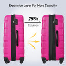 Hardshell Luggage Sets 2 Pieces + Bag Spinner Suitcase With Tsa Lock Lightweight 20" / 28" - Pink by HouseOfZazla