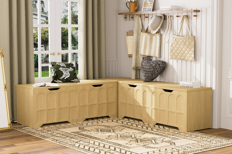 3-Piece L-Shaped Multifunctional Storage Bench, photo 9 of 10
