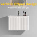 Etna 24" Striped Soft White Bathroom Vanity by HouseOfZazla