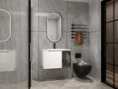 30" Wall-Mounted Bathroom Vanity With Ceramic Sink, Glossy by HouseOfZazla