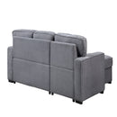 Territory - Pull Out Sofa Bed With Design - Dark Gray by HouseOfZazla