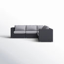 Luxurious Wicker Patio Sectional With Weather Resistant Sunbrella Cushions by HouseOfZazla