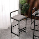 Elegant Bar Stool Set With Backrest And Footrest, Counter Height (Set of 2) by HouseOfZazla