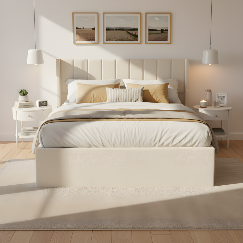 Large-Capacity Upholstered Storage Bed with Drawers, photo 3 of 10