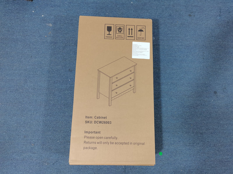 White 3 Drawer Dresser for Bedroom, photo 2 of 10