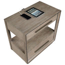 Prescott - 2 Drawers Nightstand With Open Shelf - Taupe by HouseOfZazla